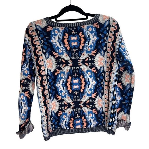 Moth Multicolor Cabine Kaleidoscope Long Sleeve Sweater Size M - Picture 3 of 8